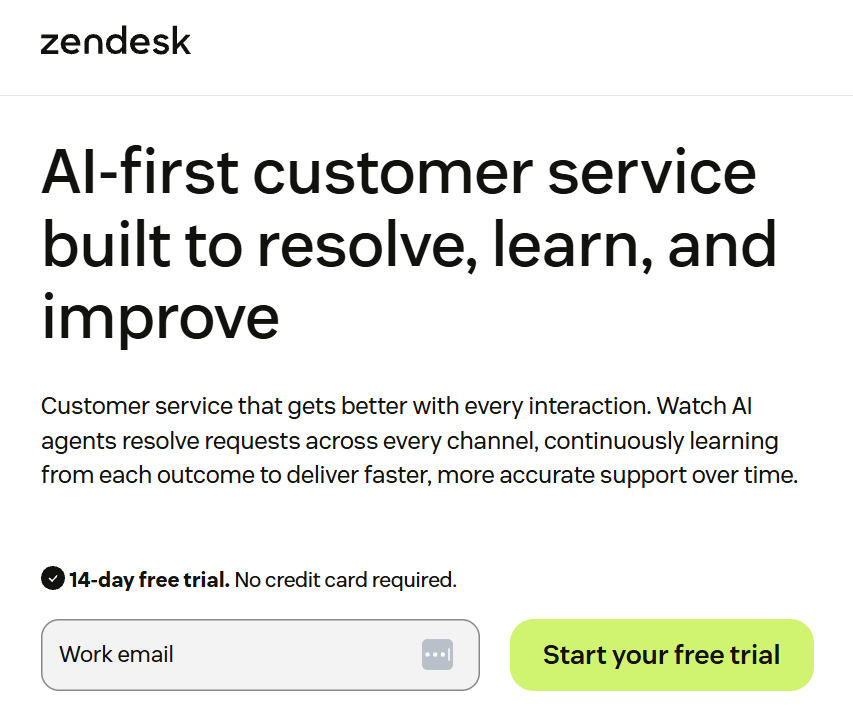 Zendesk customer support platform