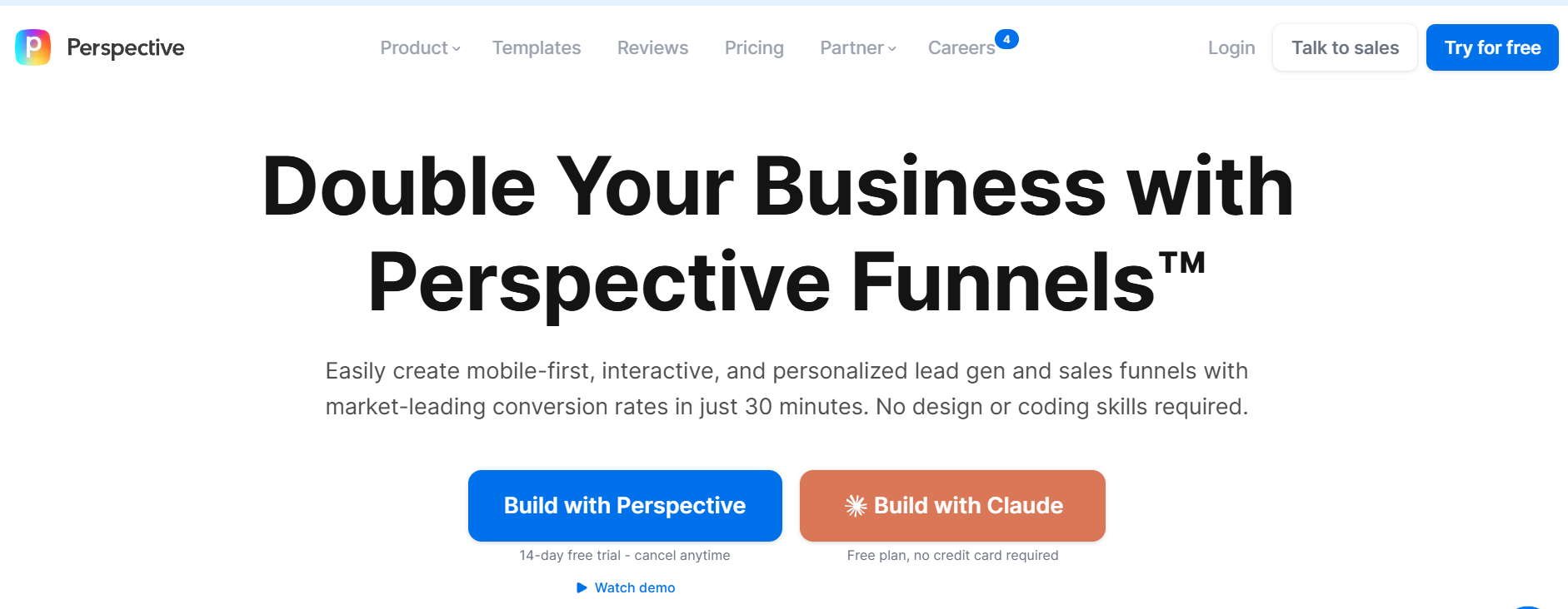 Perspective funnel builder