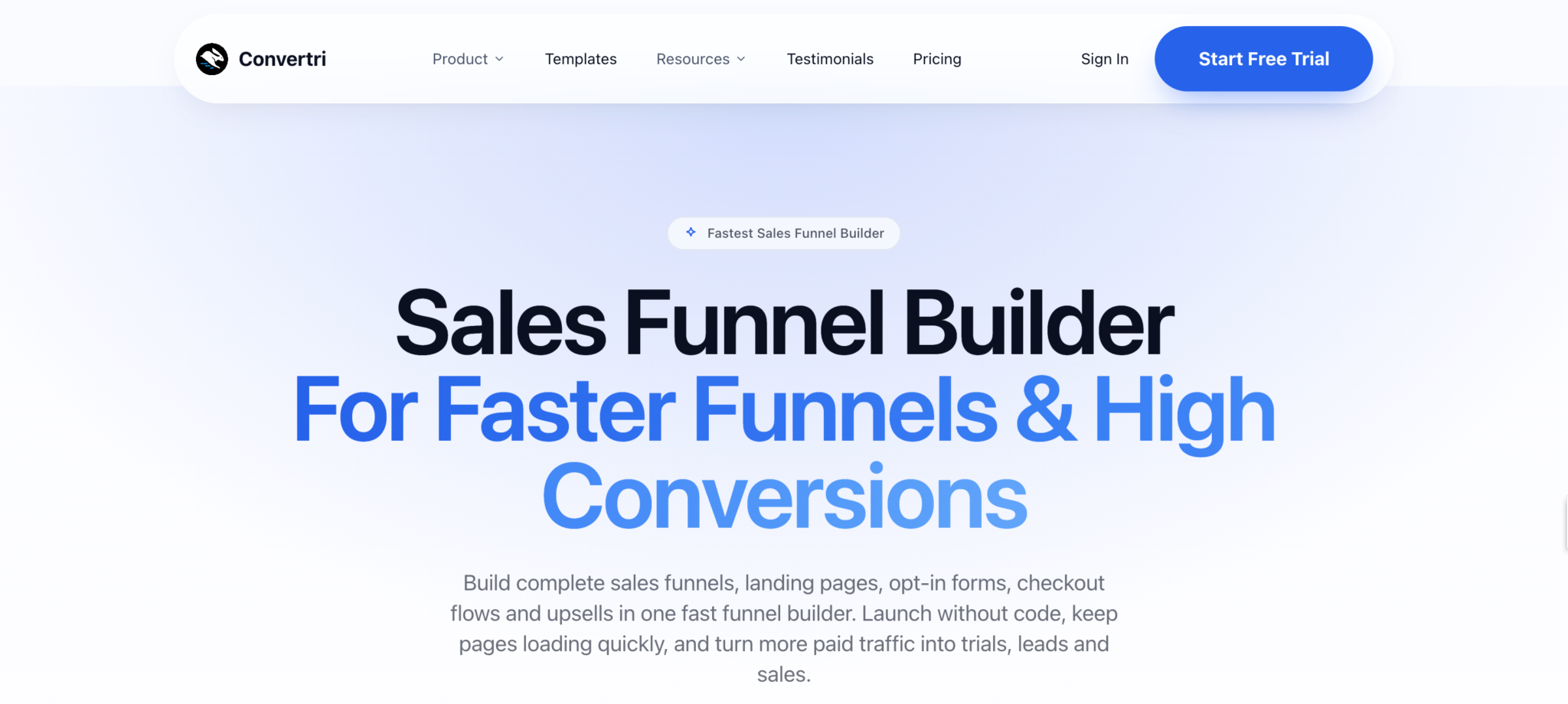 Convertri sales funnel software